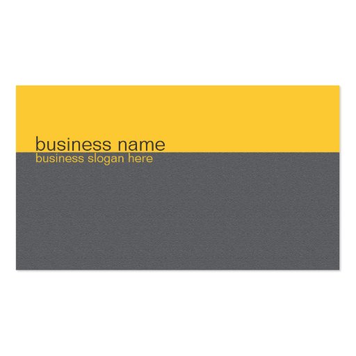 Plain Elegant Simple Yellow / Grey Stripe Business Card Template (front side)