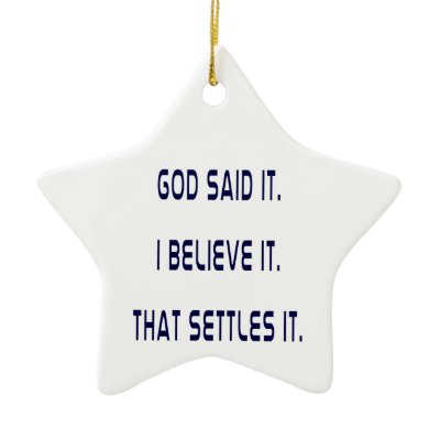 Plain God Said It Christmas Tree Ornament