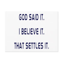 Plain God Said It Post Card