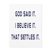 Plain God Said It Post Cards