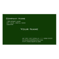 plain green business cards