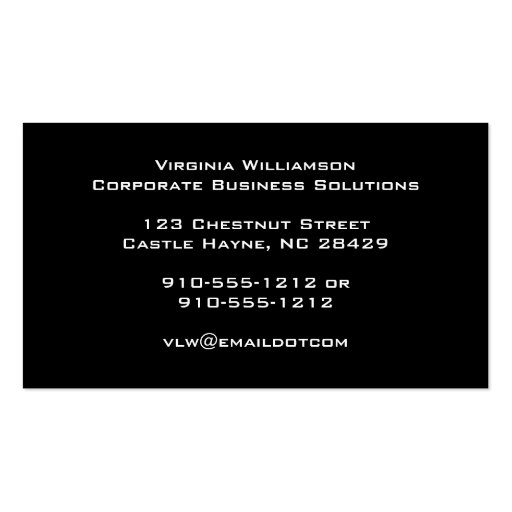 Plain Green Chevron Modern Business Cards (back side)