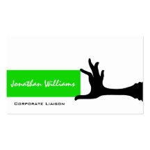 Plain Green Hand Modern Professional Business Card