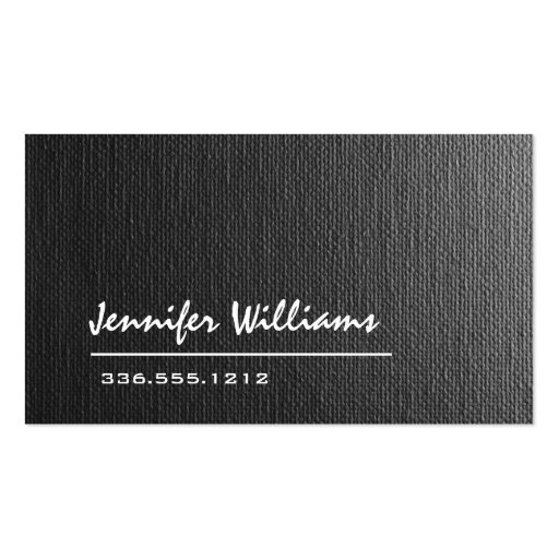 Plain Grey Canvas Professional Business Card (front side)