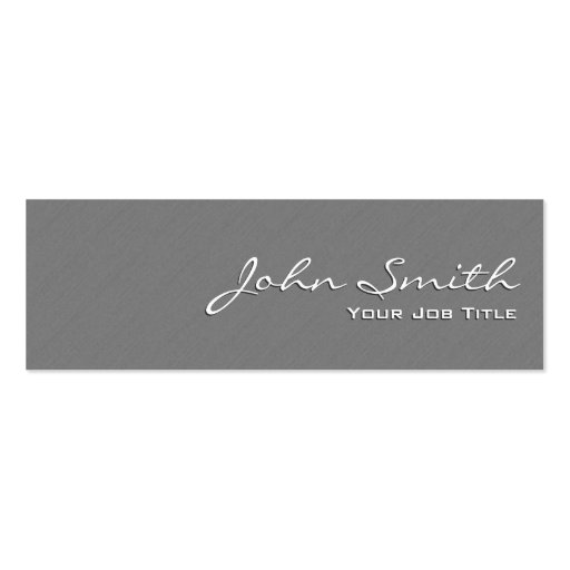 Plain Grey Wall Texture Mini Business Card (front side)
