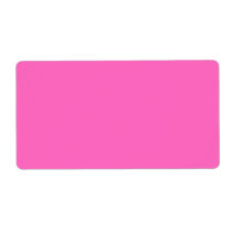 Plain Hot Pink Background. Personalized Shipping Labels