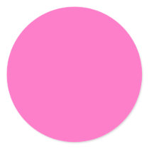 Plain Hot Pink Background. Round Stickers
