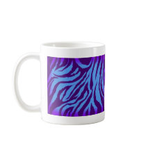 Plain Indigo/Blue Zebra Print Mug mugs