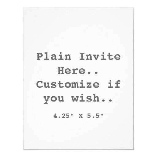 Plain Invite..