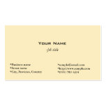 plain, light yellow business card.
