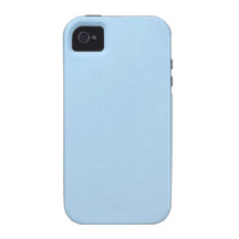 Plain Lightblue SkyBlue Shade: Add text or image iPhone 4 Case