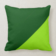 Plain Lime and green background Throw Pillows