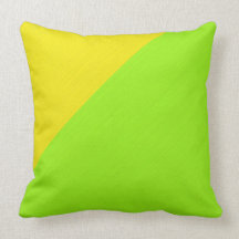 Plain Lime and yellow background Pillow