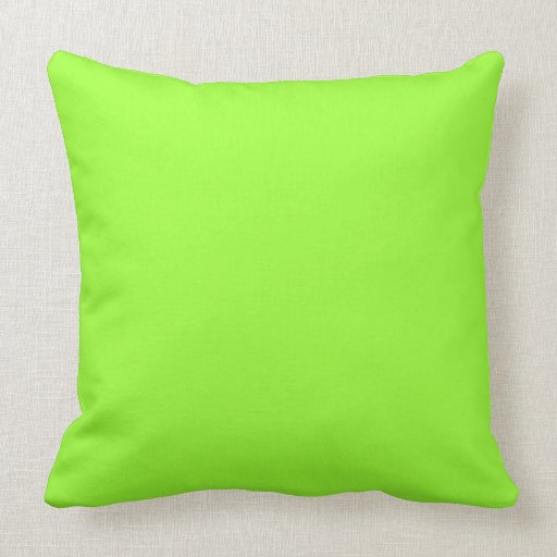 Plain Lime Green Background. Pillow