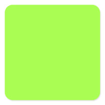 Plain Lime Green Background. Square Sticker