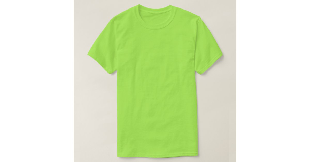 Plain Lime Green Mens Basic Tshirt Zazzle