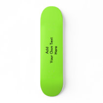 Plain Lime Green with black text. Custom Custom Skateboard