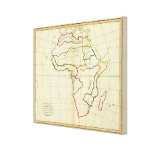 Plain map Africa Stretched Canvas Print