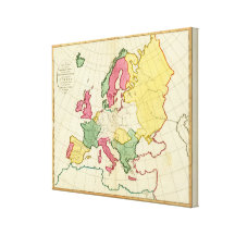 Plain map Europe Canvas Prints