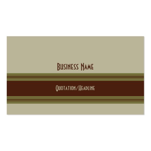 Plain Maroon, Green, & Tan Business Card (back side)