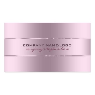 Plain Metallic Pink Tint Stainless Steel Look Double-Sided Standard Business Cards (Pack Of 100)