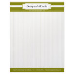 Plain Olive Deluxe Letterhead