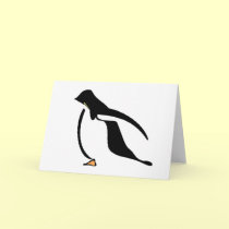 Plain Penquin Note Card cards