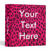 Plain Pink Leopard Print Binder binders