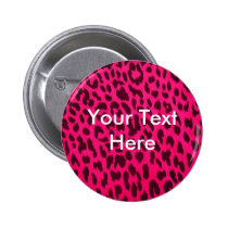 Plain Pink Leopard Print Button buttons