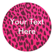Plain Pink Leopard Print Sticker stickers