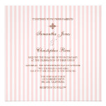 Plain Pink stripes  Wedding Invitations
