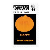 Plain Pumpkin Halloween postage