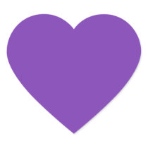 Plain Purple Background Heart Sticker