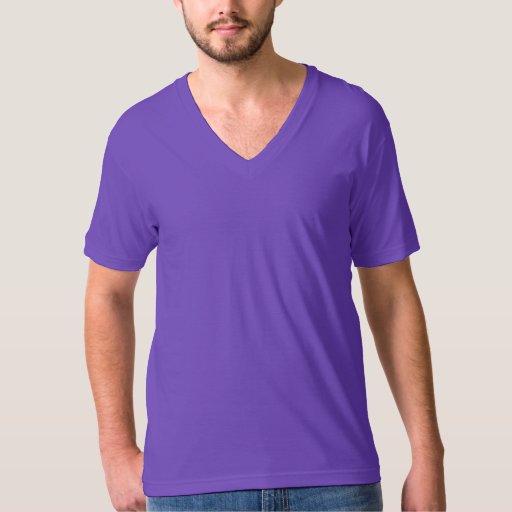 Plain Purple Jersey V Neck T Shirt For Men Zazzle