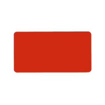 Plain Red Background. Personalized Address Label