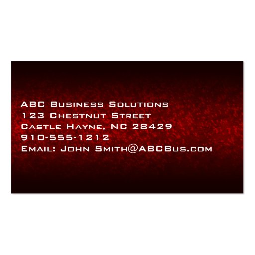 Plain Red Modern Professional Business Cards (back side)