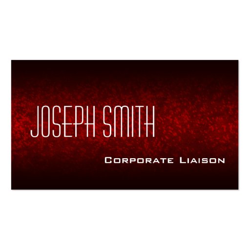 Plain Red Modern Professional Business Cards (front side)