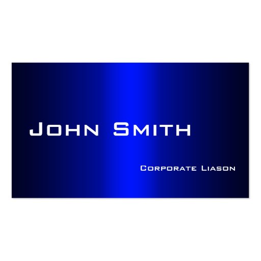 Plain Shades of Blue Professional Business Card