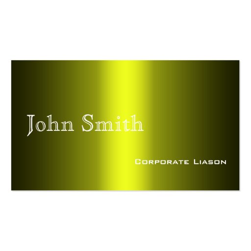 Plain Shades of Gold Professional  Business Cards (front side)