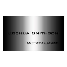 Plain Shades of Grey Modern Standard Business Card