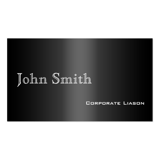 Plain Shades of Grey Professional Business Cards (front side)
