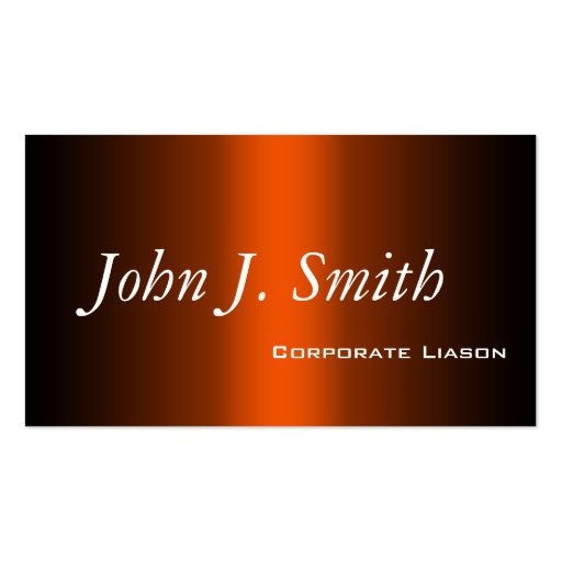 Plain Shades of Orange Professional Business Cards (front side)