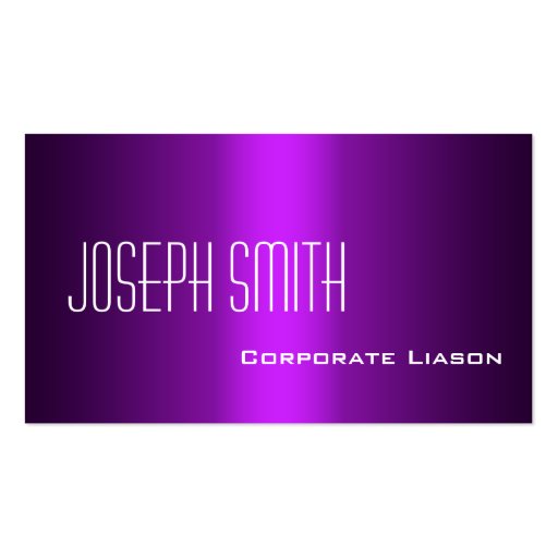 Plain Shades of Purple Professional Business Cards (front side)