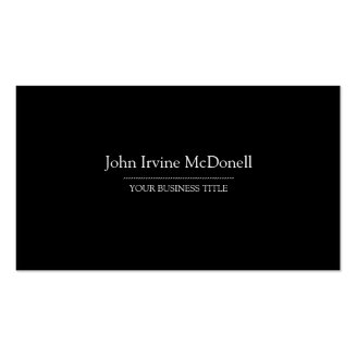 Plain & Simple Black Business Card