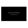 Plain & Simple Black Business Card Plain & Simple Black Business Card