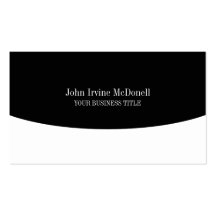 Plain & Simple Black & White Business Card