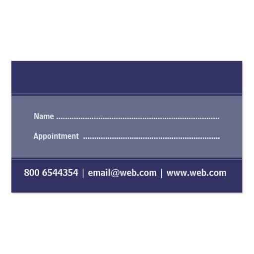 Plain Simple  Blue Business Card Template (back side)