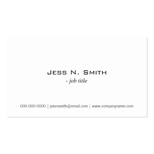 Plain,simple business card (front side)
