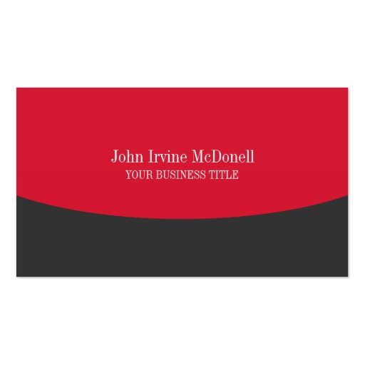 Plain & Simple Business Card (front side)