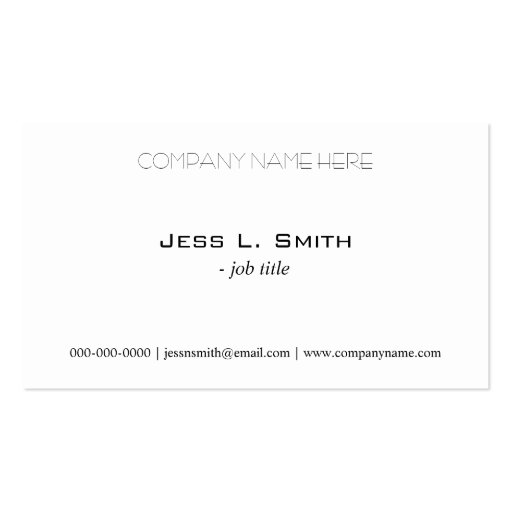 Plain,simple business card